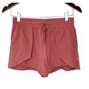 Mondetta Womens Dark Orchid Overlap Pocket Athletic Shorts S NWT